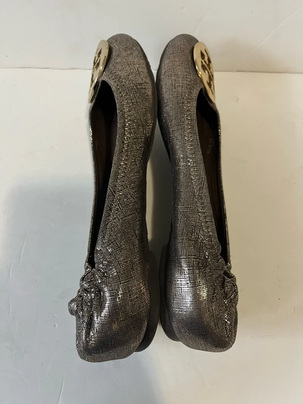 Tory Burch Minnie metallic bronze ballet flats size 9.5M